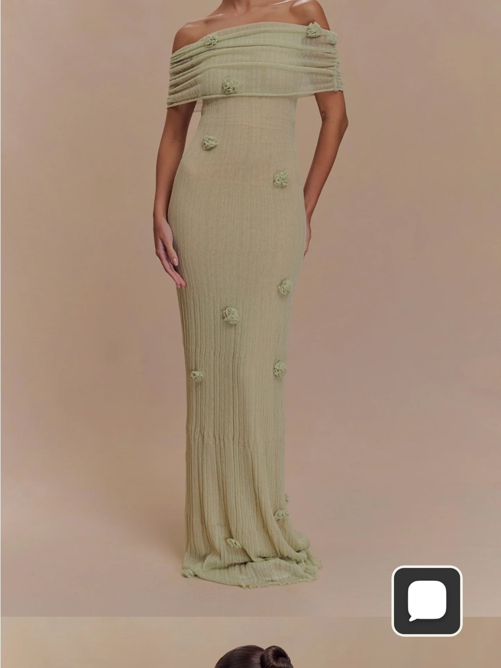 MESHKI Brynn Orchid Knit Maxi Dress - Pastel Green